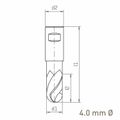 MAYKESTAG HSS-Co8 Slot End Mill With Radius 4mm Short Series 2 Flute Centre Cutting