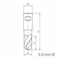 MAYKESTAG HSS-Co8 Slot End Mill With Radius 5mm Short Series 2 Flute Centre Cutting