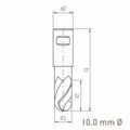 MAYKESTAG HSS-Co8 Slot End Mill With Radius 10mm Short Series 2 Flute Centre Cutting
