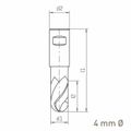 MAYKESTAG ALUNIT HSS-Co8 Slot End Mill With Radius 4mm Short Series