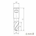 MAYKESTAG ALUNIT HSS-Co8 slot end mill with radius 6mm short series