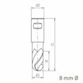 MAYKESTAG ALUNIT HSS-Co8 slot end mill with radius 8mm short series