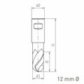 MAYKESTAG ALUNIT HSS-Co8 slot end mill with radius 12mm short series