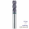 MAYKESTAG Solid Carbide Corner Radius End Mill 2mm R0.3 Speedcut Universal ALUNIT-S