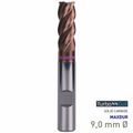 MAYKESTAG Turbo-Cut Allround Solid Carbide End Mill 9mm Long Series 4 Flute