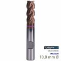 MAYKESTAG Turbo-Cut Allround Solid Carbide End Mill 10mm Long Series 4 Flute