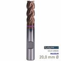 MAYKESTAG Turbo-Cut Allround Solid Carbide End Mill 20mm Long Series 4 Flute