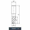 MAYKESTAG Speedcut 4.0 Universal HPC Solid Carbide End Mill 6mm Long Series 4 Flute