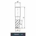 MAYKESTAG Speedcut 4.0-Inox HPC Solid Carbide End Mill 6mm Long Series 4 Flute