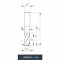 MAYKESTAG Speedcut 4.0-Inox HPC Corner Radius End Mill 16mm R1.0 Long Series 4 Flute