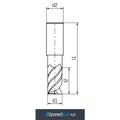 MAYKESTAG Speedcut 4.0 Ultra Hard Steel 50-65 HRC DUALDUR HPC End Mill 20mm Long Series 4 Flute
