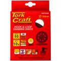 Sanding Disc 125mm 60 Grit With Holes 10/pk Hook And Loop