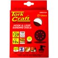 Sanding Disc 125mm 120 Grit With Holes 10/pk Hook And Loop