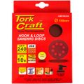 Sanding Disc 150mm 240 Grit With Holes 10/pk Hook And Loop