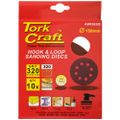 Sanding Disc 150mm 320 Grit With Holes 10/pk Hook And Loop
