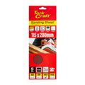 Sanding Sheet Orb 115 X 280mm 120 Grit No Holes 5/pk Hook And Loop