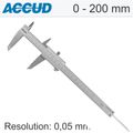 Vernier Caliper 200mm 0.05mm Acc. Din862 0.05mm Grad. S/steel