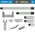 Tubular Inside Micrometer 50-500mm 0.01mm Grad. Extension Rods: 13, 25