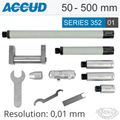 Tubular Inside Micrometer 50-500mm 0.01mm Grad. Extension Rods: 13, 25