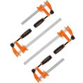 Jorgensen Medium Duty Steel Bar Clamp 4pc Set 2 X 150mm & 2 X 305mm