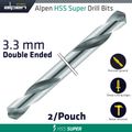 Hss Super Drill Bit Double Ended 3.3mm 2/pouch