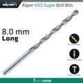 Hss Super Drill Bit Long 8 X 165mm Pouch