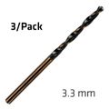 Hss Sprint Master 3.3mm X3 Sleeved Din338 ALPEN Drill Bit