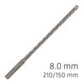 Force X 8.0 X 210/150 Sds-plus Rebar Drill Bit X4 Cutting Edges