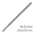 Force X 14.0 X 260/200 Sds-plus Rebar Drill Bit X4 Cutting Edges