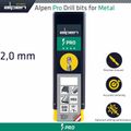 ALPEN Pro 2.0mm Hss Drill Din 338 Rn 135 With Split Point Bulk