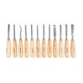 Chisel Set Wood Carving 12piece In Leather Pouch