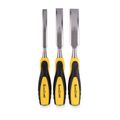 Wood Chisel 140mm Blade 3pc 13/19/25 With Pvc Handle
