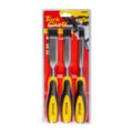 Wood Chisel 140mm Blade 3pc 13/19/25 With Pvc Handle