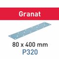 FESTOOL STF 80x400 P320 GR/50 Granat Abrasive Sheets 80 x 400mm P320 50 Piece