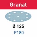 FESTOOL STF D125/8 P180 GR/100 Granat Abrasive Discs 125mm P180 100 Piece
