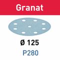 FESTOOL STF D125/8 P280 GR/100 Granat Abrasive Discs 125mm P280 100 Piece