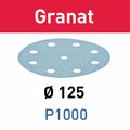 FESTOOL D125 P1000 GR/50 Granat Fine Abrasive Discs 125mm P1000 50 Piece