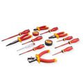 14pc Screwdriver Ph Sl & Pliers Set Electricians Insulated Vde In Case