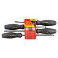 4pc Screwdriver Set Black Handle