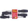 4pc Screwdriver Set Black Handle