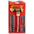 Screwdriver Bit & Socket Set 24 Pc T Bar