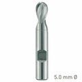MAYKESTAG HSS-Co8 Slot End Mill With Radius 5mm Short Series 2 Flute Centre Cutting