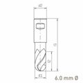 MAYKESTAG HSS-Co8 Slot End Mill With Radius 6mm Short Series 2 Flute Centre Cutting