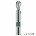 MAYKESTAG HSS-Co8 Slot End Mill With Radius 10mm Short Series 2 Flute Centre Cutting
