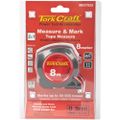 Measuring Tape With Marker 8m X 25mm Rubber Casing Matt Finish