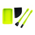 Glue Set Silicone 4pc Tray Scraper And 2pc Brush