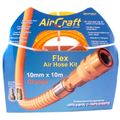 Flex Air Hose Kit 10mm X 10m Orange W/quick Coupler & Connector Yohko
