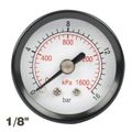 Press. Gauge 40mm 1/8' Rear Fit 0-16bar 0-1600kpa