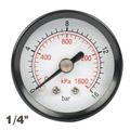 Press. Gauge 40mm 1/4' Rear Fit 0-16bar 0-1600kpa