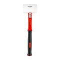 Hammer Rubber Mallet 450g (16oz) Fibreglass Handle White Non-marking